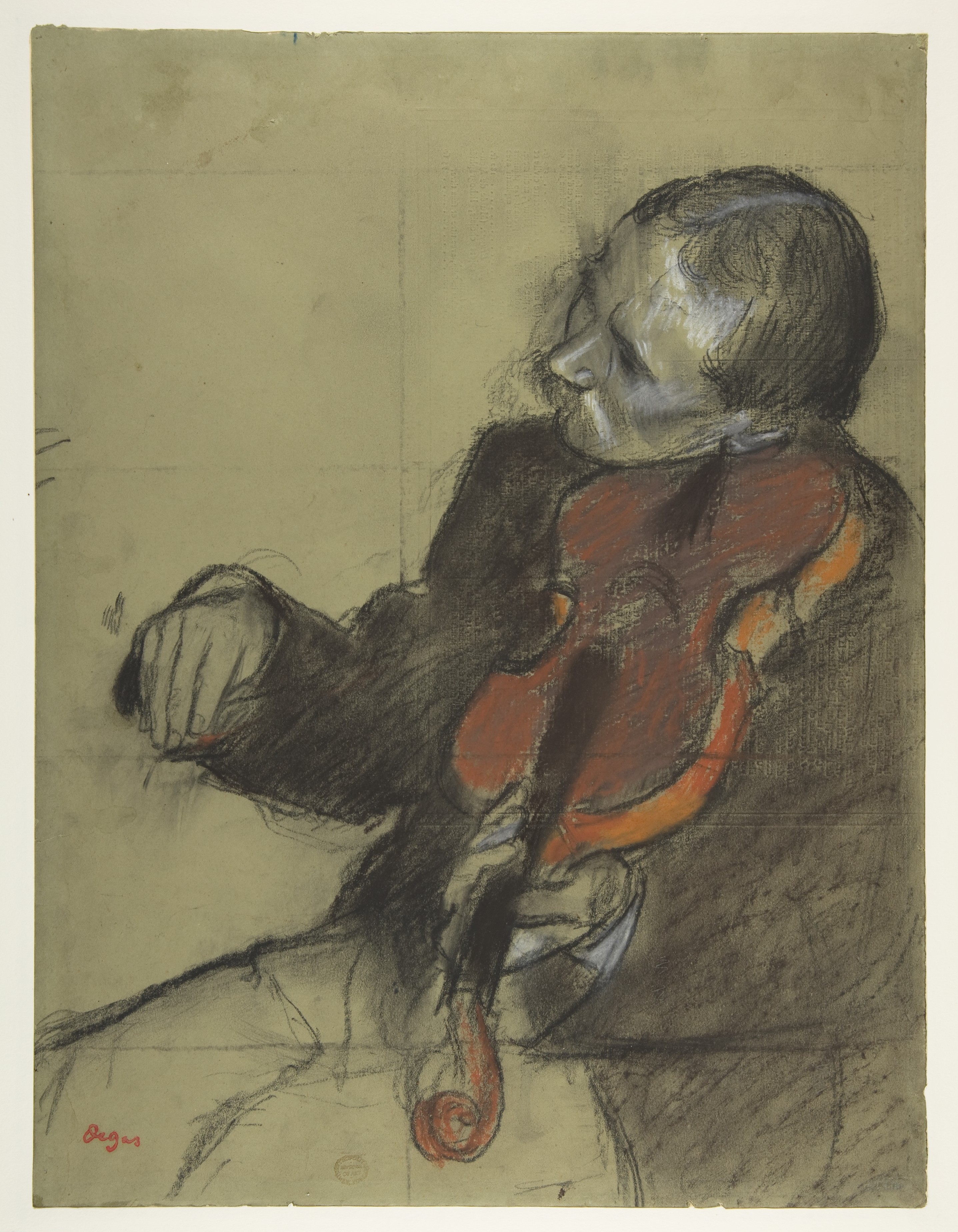 Violinist, Study for 'The Dance Lesson' 1878